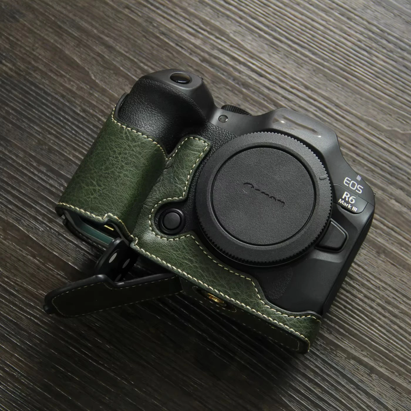 NEW Photo Camera PU litchi leather Bag Body Half BOX Case For Fuji canon R63 R62 R6 ii R5 R8 RP Protective sleeve box base skin