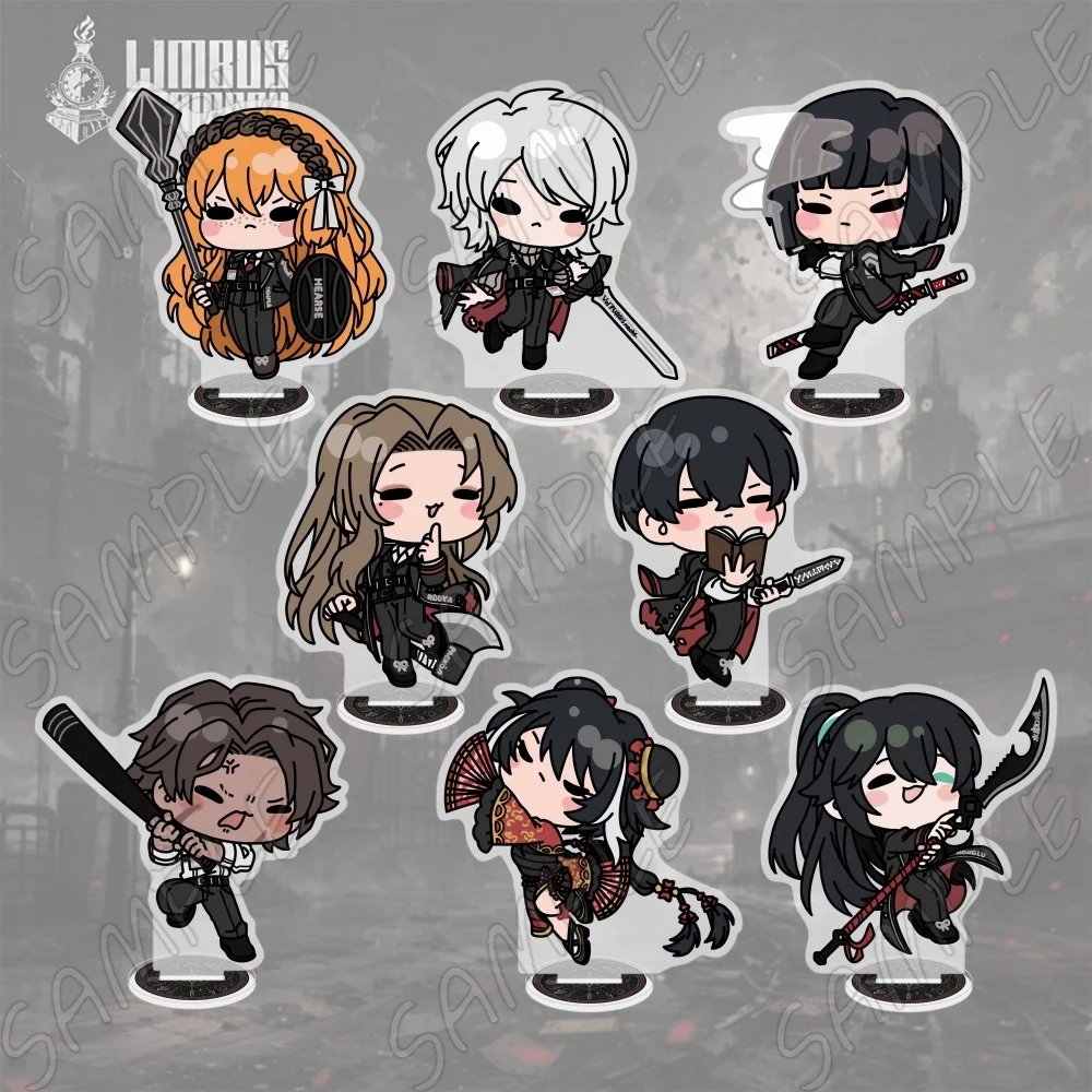 Limbus Company Acrylic Standee 10CM Mochocho Cute Chibi Dante Faust Ishmael Figure Desktop Decor Collectible Toy Gift Keychain