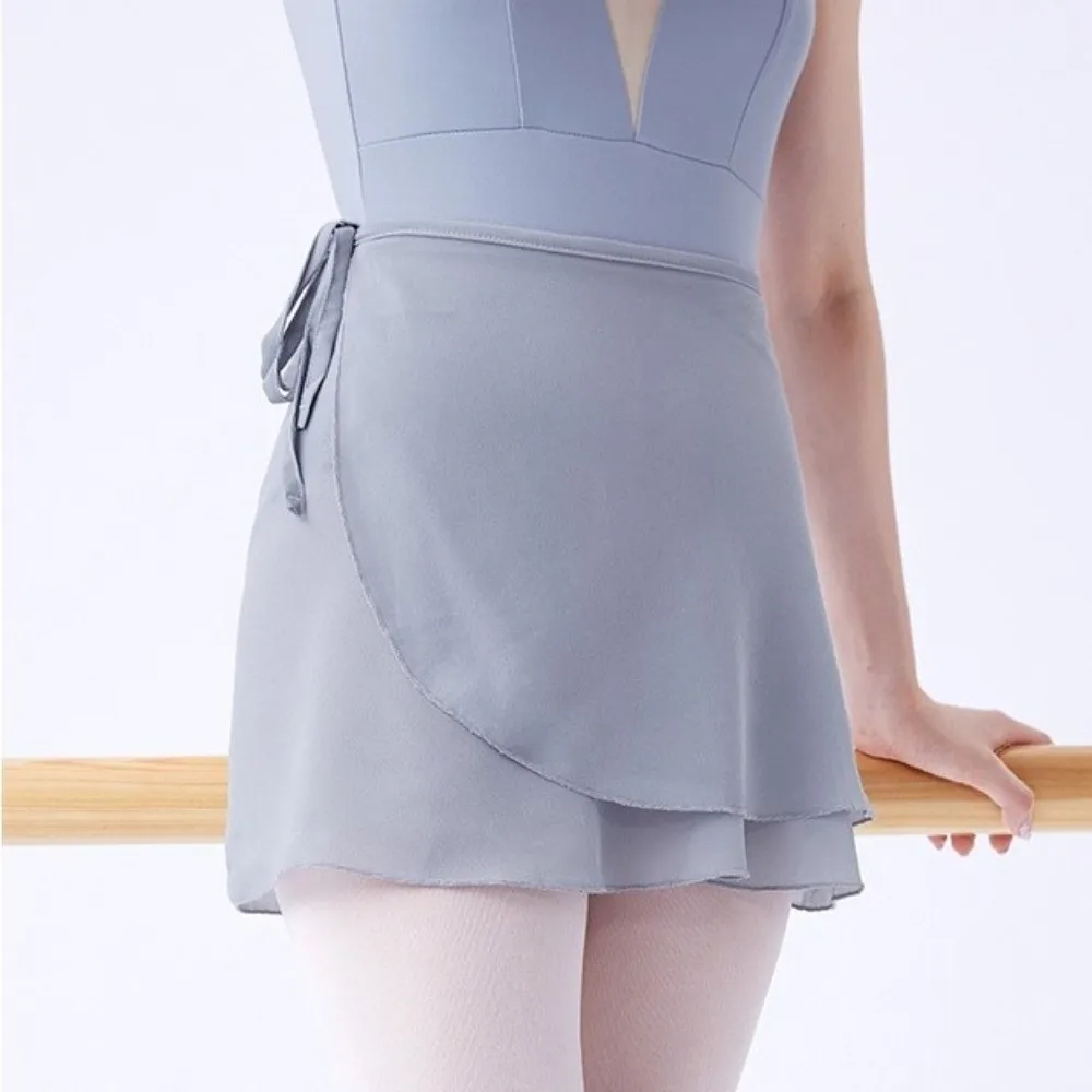 

New Chiffon Ballet Skirt Tie Up Solid Color Dance Skirt Short Wrap Skirt Tutu Dance Skirt Dance Wear