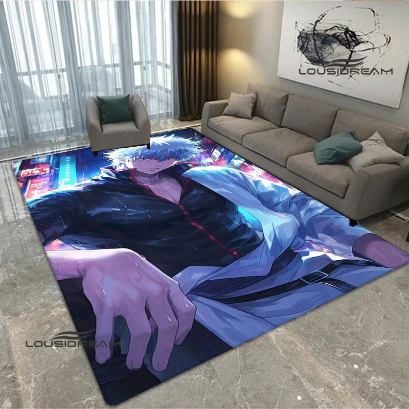 GINTAMA Cartoon Printed carpet Non-slip carpet outdoor carpets area rug Home bedroom decor rug for bedroom birthday gift