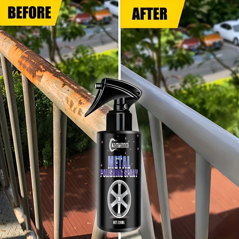 Rust Remover Spray: Dissolves Tire Rust, Protects Wheels for Car & Kitchen Metal