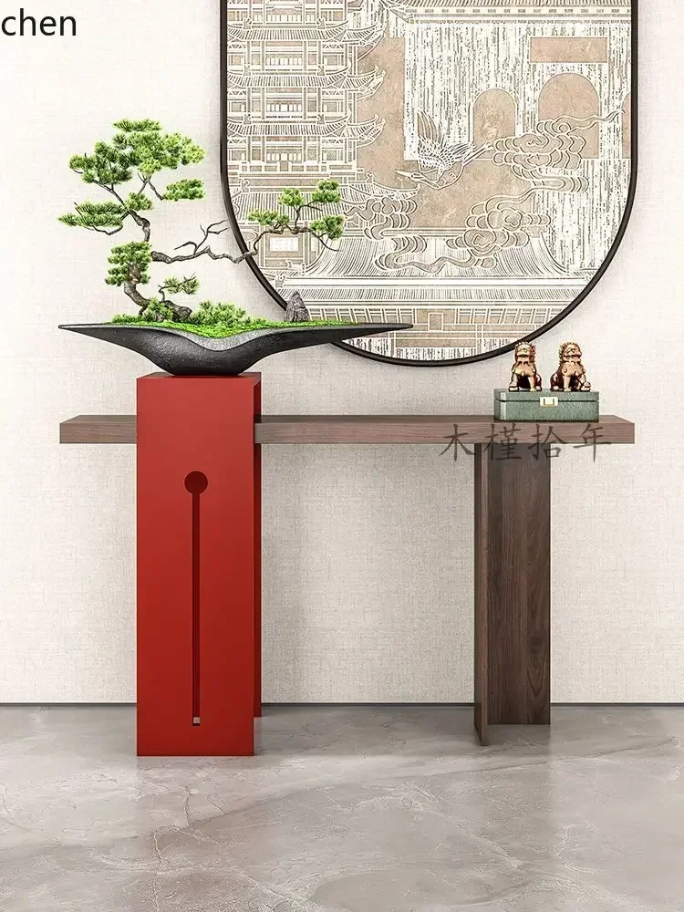 DSA Solid wood entrance table classical style end view cabinet supply table simple wall long case