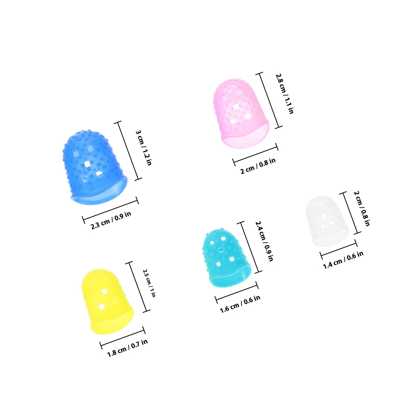 50 pcs Silicone Fingertip Protectors Non Slip Finger Covers For Guitar Playing Paperwork Protective Safe Comfortable Use