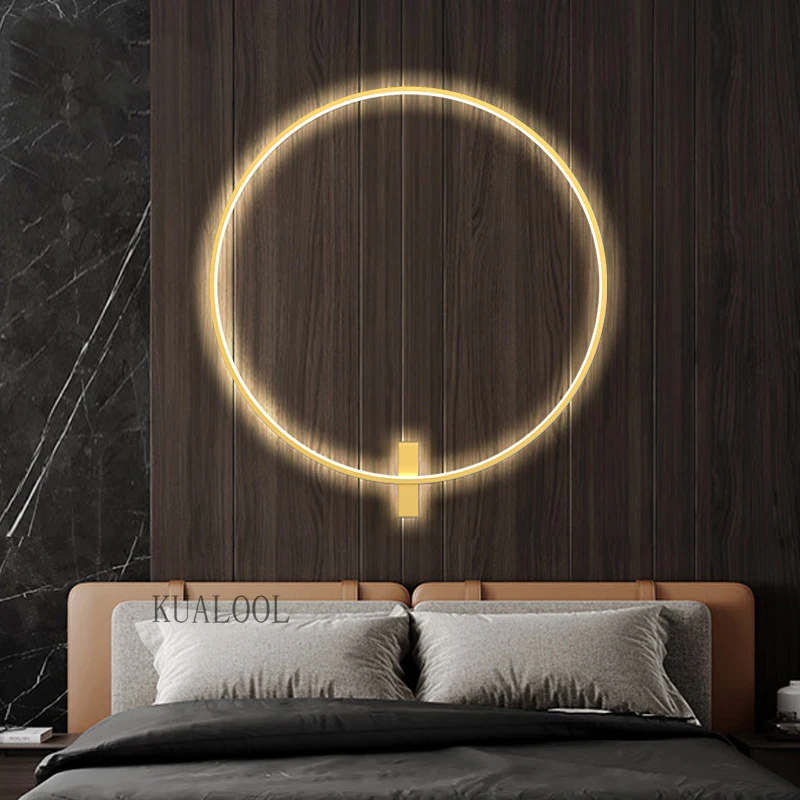 

Postmoderrn Simple Led Rings Wall Lamp Art Light for Living Room Decoration Background Wall Sconce Lighting Bathroom Mirror Lamp