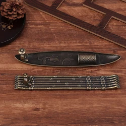 Creative Incense Holder Incense Holder Boat Old Men Fishing Japanese Style Incense Stick Burner Aromatherapy Ornament Home Decor