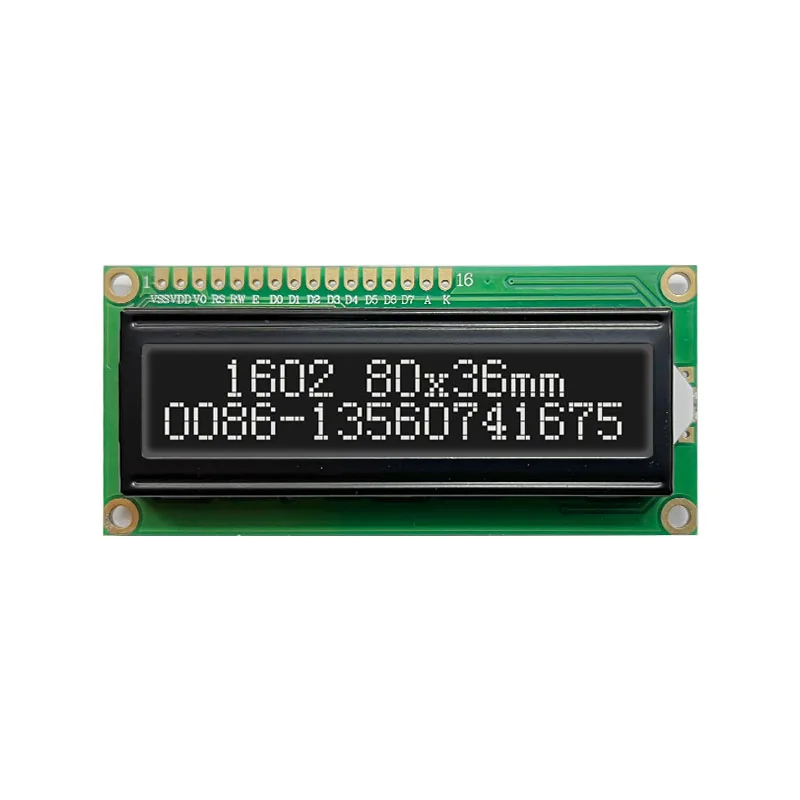 1602 16X2 Đen VA Màn Hình Hiển Thị Lcd Module Đèn Nền Màu Trắng 1602A