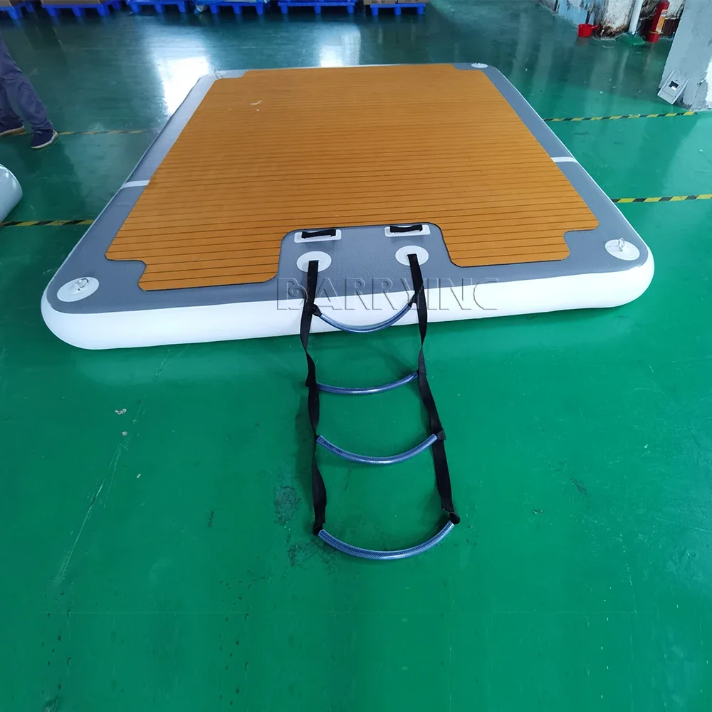 Custom made inflatable floating island water floating platform for sale