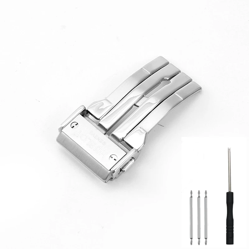 18/20/22/24 mm für Hublot Big Bang Classic Fusion Edelstahl-Uhrenverschluss mit Faltschließe, versteckter Druckknopf – Detail 11