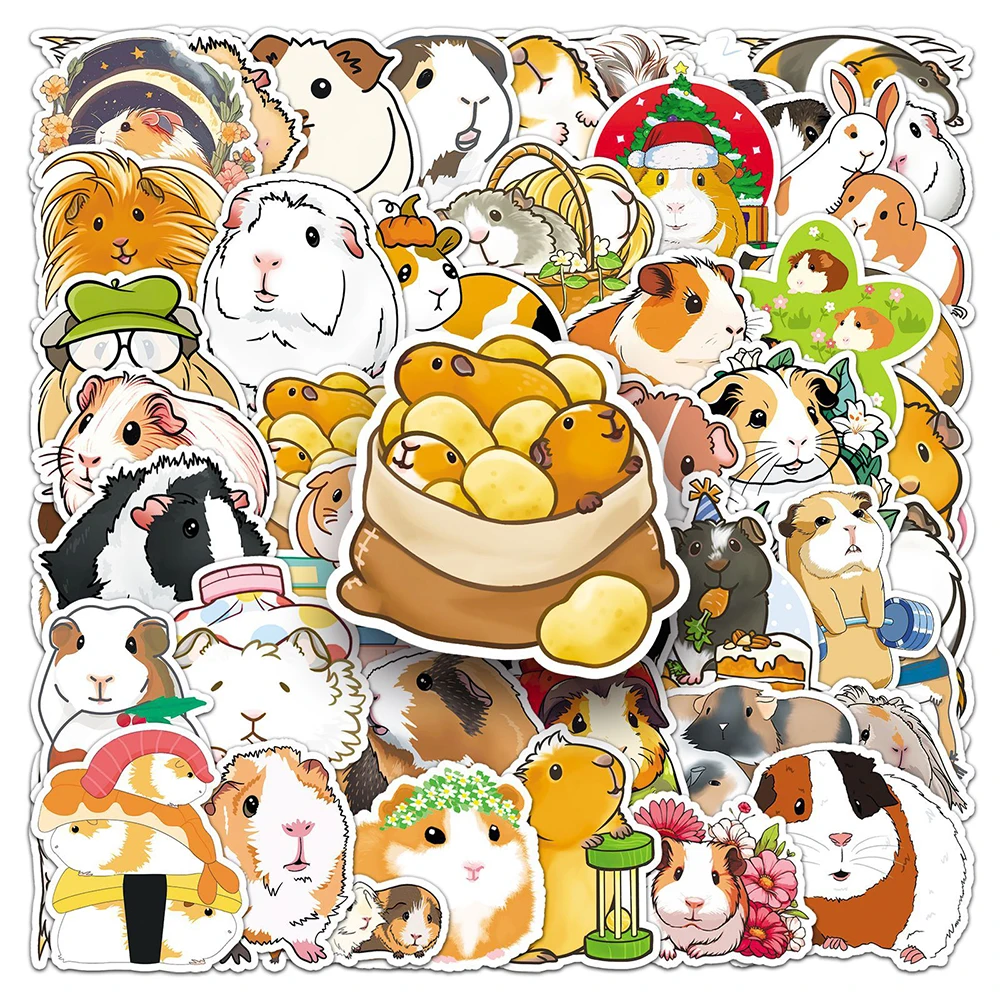 10/30/50pcs Simpatico Cartone Animato Cavia Porcellus Graffiti Adesivi Decalcomanie Del Computer Portatile Notebook Telefono Valigia Decorazione Adesivo giocattoli per bambini