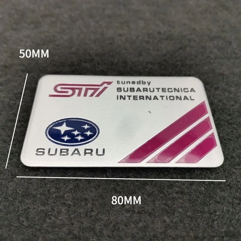 جسم السيارة شعار الجذع ثلاثية الأبعاد ملصقات معدنية شارة الشارات ملحق لسوبارو STI فورستر امبريزا ليجاسي Outback XV BRZ WRX Tribeca #6