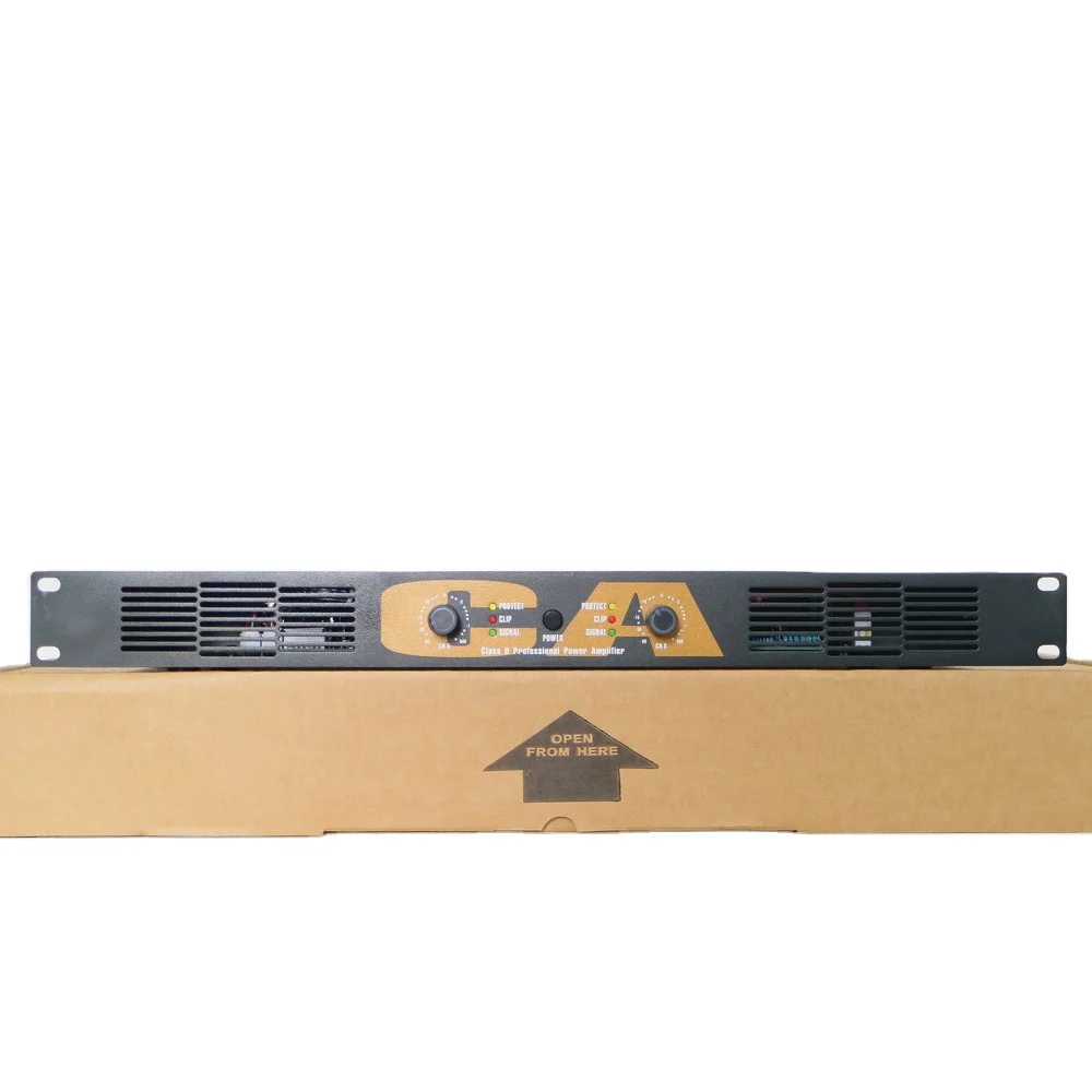 Pro Slim 1U Light Weight 2000W Digital Power Amplifier Class D 2 Channel 1800 Watt Stage Karaoke Sound Bridge Function