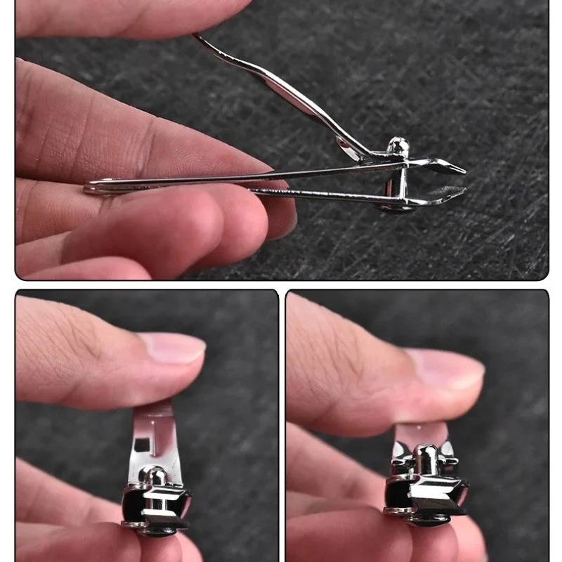 

Mini Stainless Steel Single Nail Clipper, Oblique Mouth Portable Nail Cutter, Keychain Design Small Size Manicure Nail Trimmer
