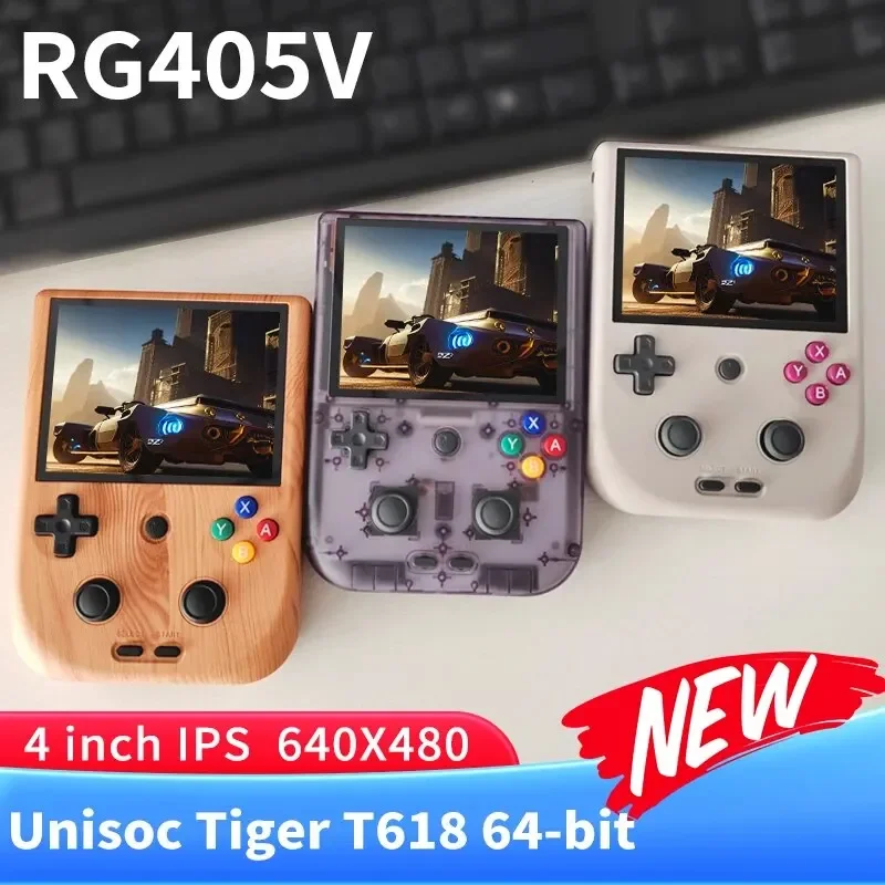 NEW RG405V Retro Game Console Built-in 4000 Games 4’’IPS Touch Screen Android12 Streaming Video Game Cast Screen For Kid's Gifts