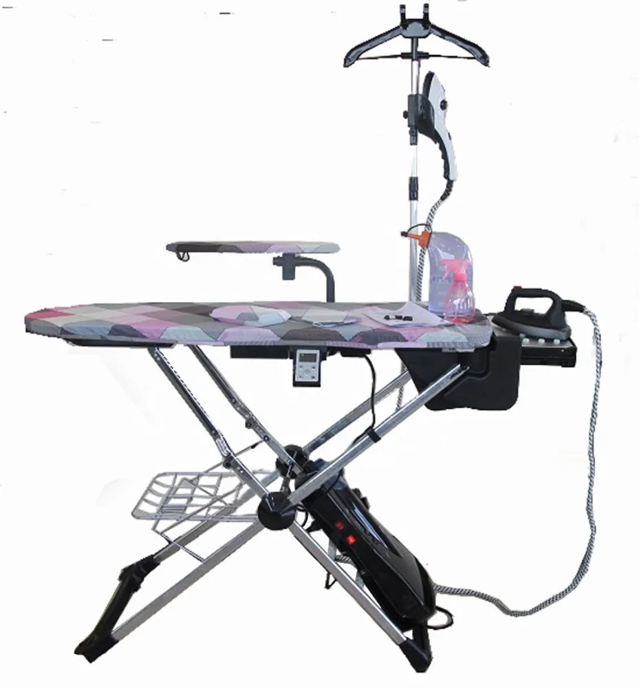 Professional   LUXURY Steam Iron Board 1350W+iron 1000W, Bigger Board Size 126X43CM with Height Control