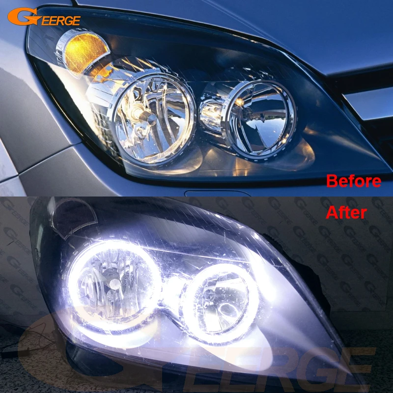 For Opel Holden Vauxhall Chevrolet Astra H Excellent Ultra Bright COB Led Angel Eyes Kit Halo Rings Car Accessories