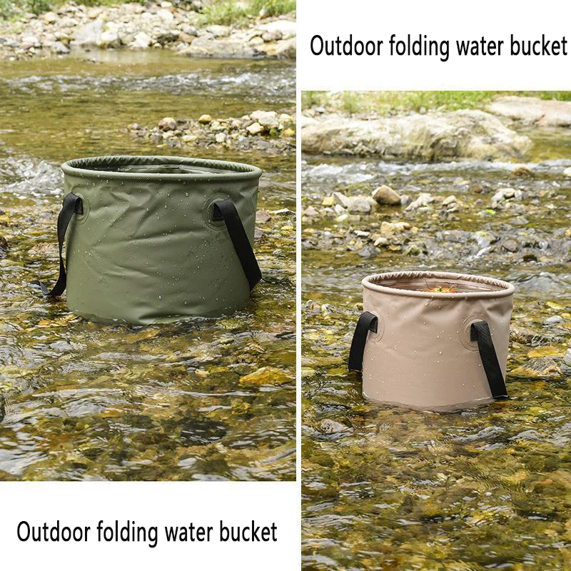 في الهواء الطلق دلو قابل للطي سعة كبيرة المحمولة متعددة تخزين حوض قابل للطي لصيد الأسماك التخييم السفر المشي لمسافات طويلة نقع القدم