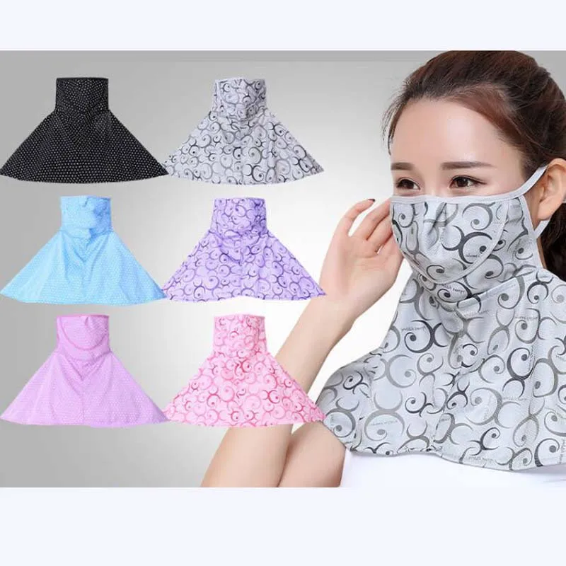 

Korean Version New Women's Summer Mask Outdoor Extra Large Shawl Sunscreen Mask Neck Protection Sunshade UV Protection Mask