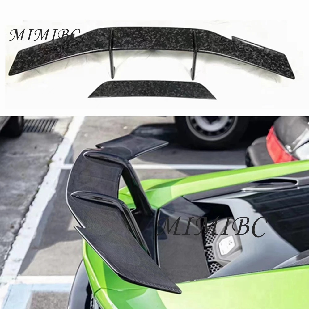 

FOR Lamborghini Huracan LP580 LP610 EV0 2014 - 2020 Real Forged Carbon Fiber Car Rear Wing Trunk Lip Spoiler