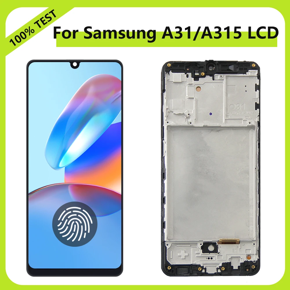 Super AMOLED A31 Display Screen For Samsung Galaxy A315 SM-A315F A315G A315N LCD Display Touch Scren Digitizer Replacement A315