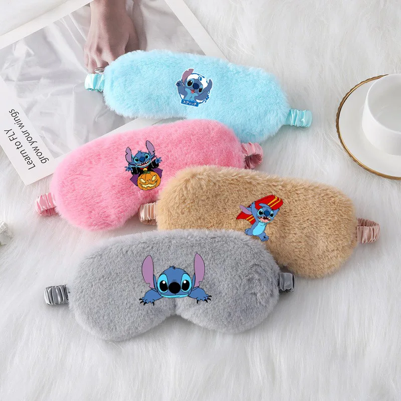 디즈니 스티치 플러시 눈썹 스티치 솔리드 컬러 심플 패션 프린트 점심 수면 쉐이딩 남성과 여성을위한 유니버설 눈썹