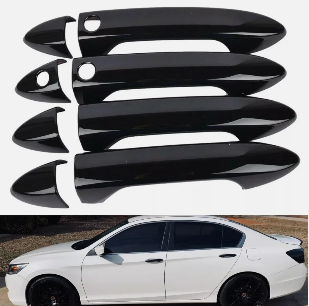 

Handle Covers with Front Smartkey For 2013-2017 Honda Accord GLOSS Black Color