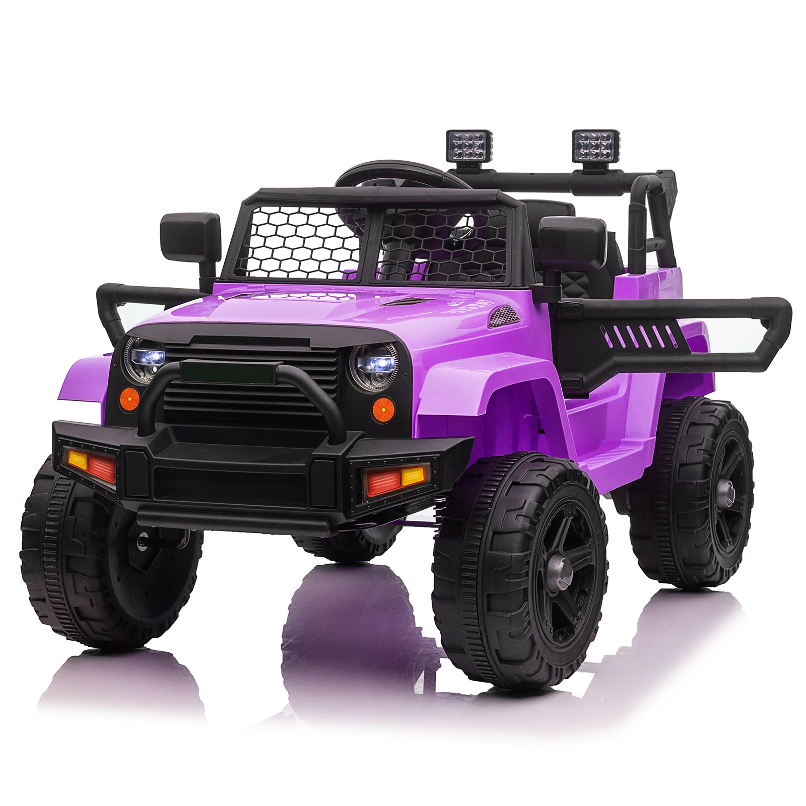 LEADZM Dual Drive 12V 4.5A.h with 2.4G Remote Control Jeep Purple