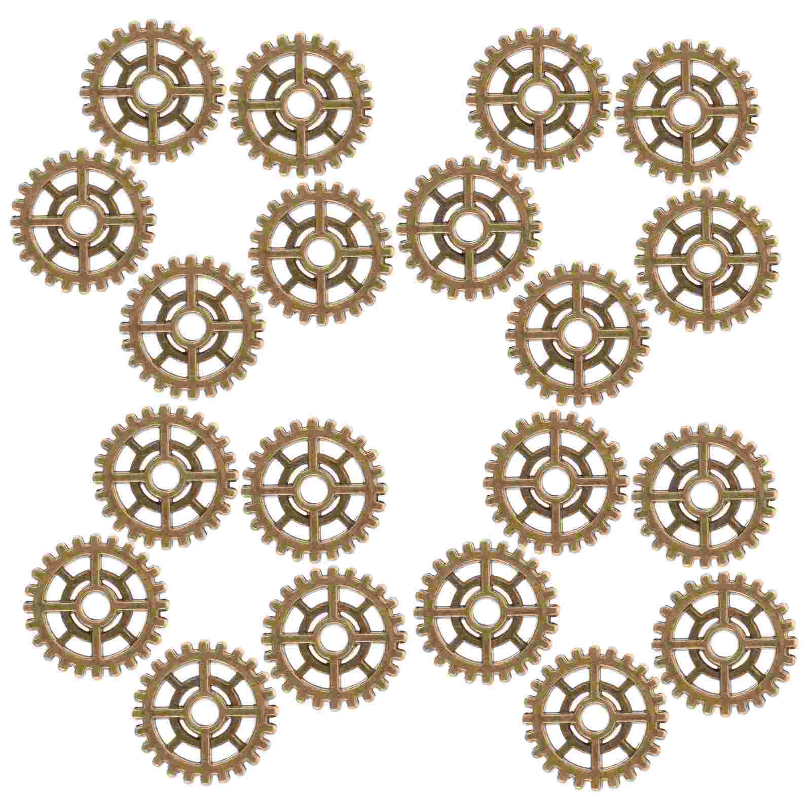 

50pcs Round Gear Charms Vintage Alloy Steampunk Jewelry Accessories Handmade Necklace Pendants Craft Decor Retro