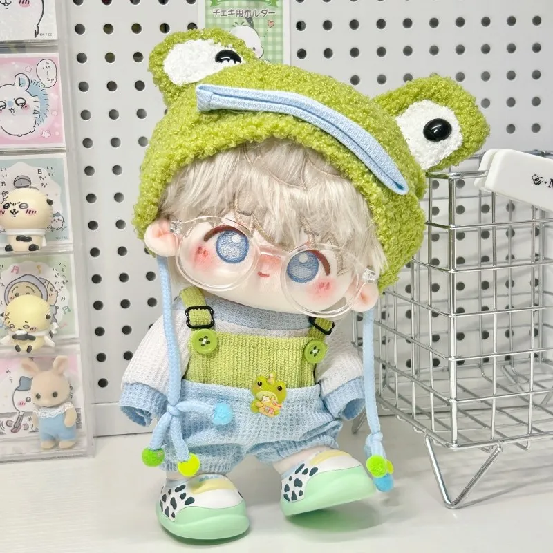 

Универсальная хлопковая кукольная одежда 20 см, шляпа-лягушка, плюшевая кукла, наряд, замена, без атрибутов, оригинальные плюшевые игрушки, аксессуары