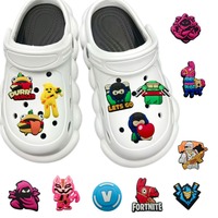 39pcs/set Fortnite Shoe Charms Shoe Flower Cartoon Funny Shoe Croc Clog Fit Decorations Buckle Unisex Gifts
