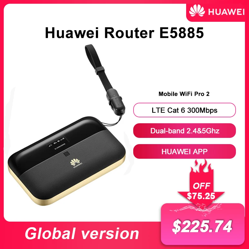 Huawei-Router WiFi 2 Pro E5885 E5885Ls-93a, enrutador inalámbrico de bolsillo móvil con puerto Ethernet RJ45 de 6400mAh, Original