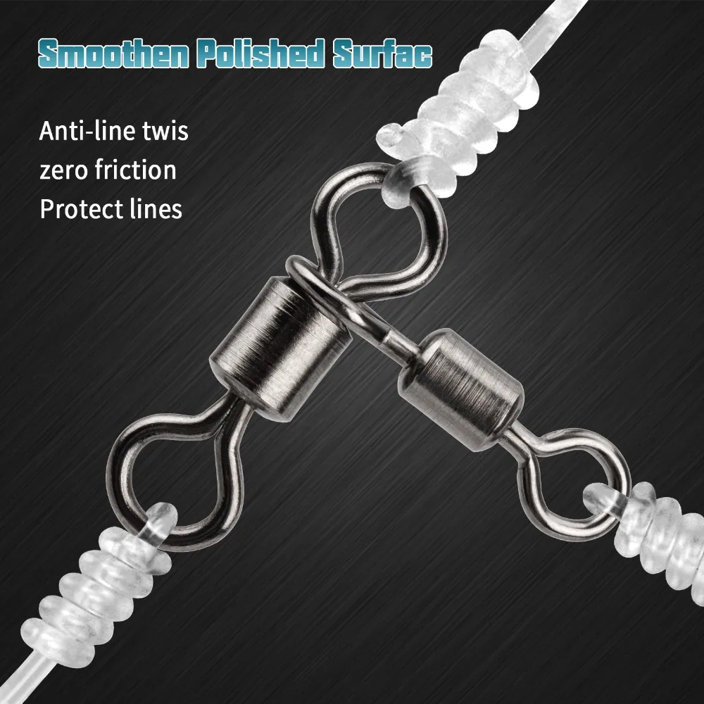 

Bearing Swivel Hook Connector Fishing Tackle Triangle Joint Fishing Swivel Rolling Fishingline Connector Fishing Connector