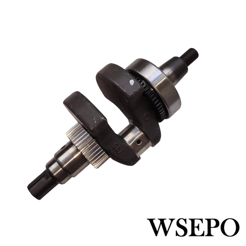 Spline Crankshaft Assembly with Bearing and Gear Fits192F 192FA 12HP Air Cool Diesel Engine Used For Power Tiller Motoblock