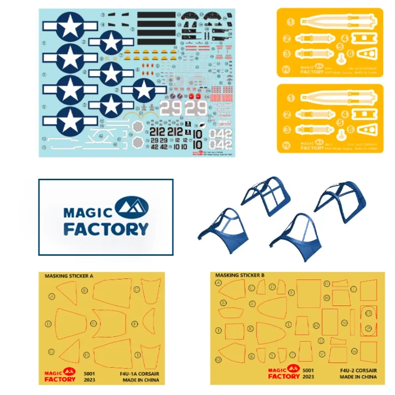 Magiczna fabryka MF-5001 1/48 myśliwiec okrętowy z plastikową zestaw modeli do składania F4U-1A/2 korsair (2 samoloty)