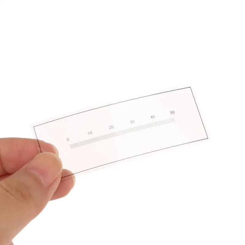 Mikroskop-Mikrometer-Kalibrierlineal 0,1 mm Präzision 50 mm Markierungen für Schulunterricht Labor Wissenschaftsexperimente – Detail 6