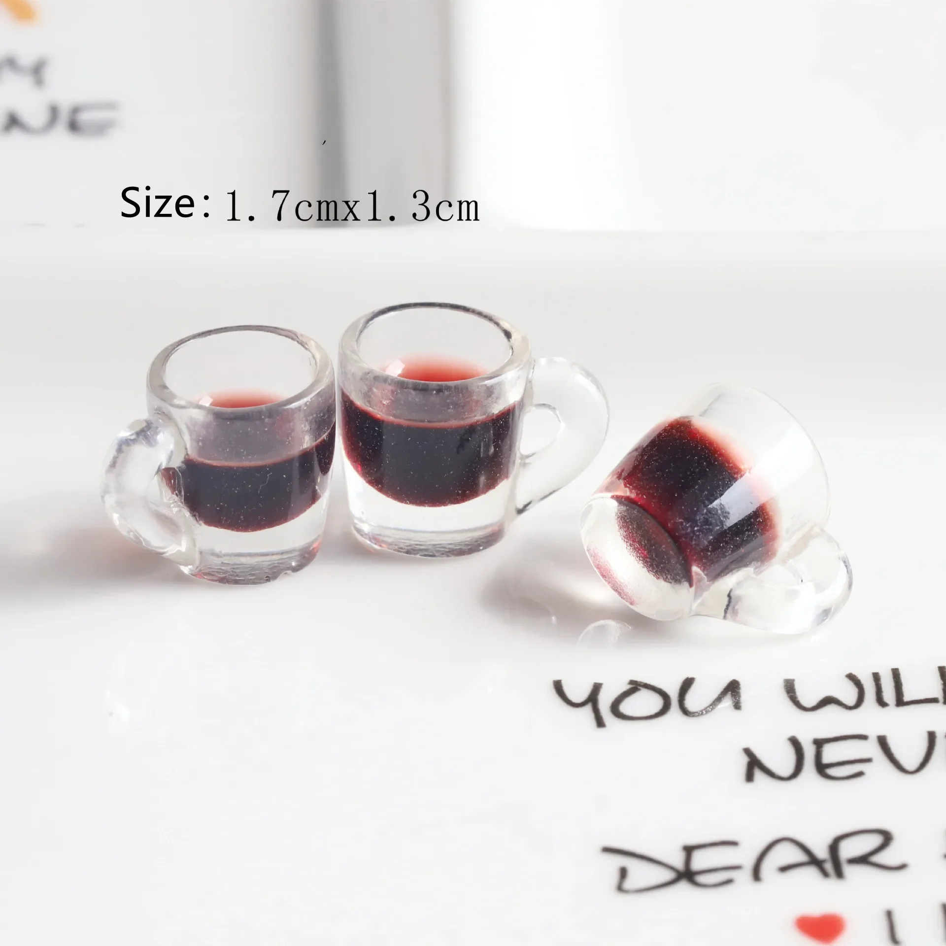 Mini Simulation Beer Glasses, Resin 3D Wine Glasses, Convenience Store Toy, House Decoration, 10 Pcs