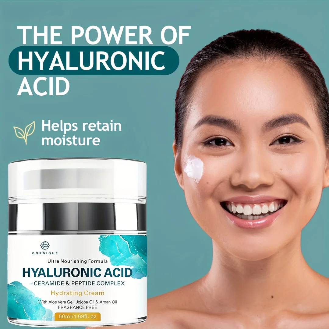 

Hyaluronic Acid Face Cream Ultra-Hydrating Moisturizer for Sensitive Dry Face Skin