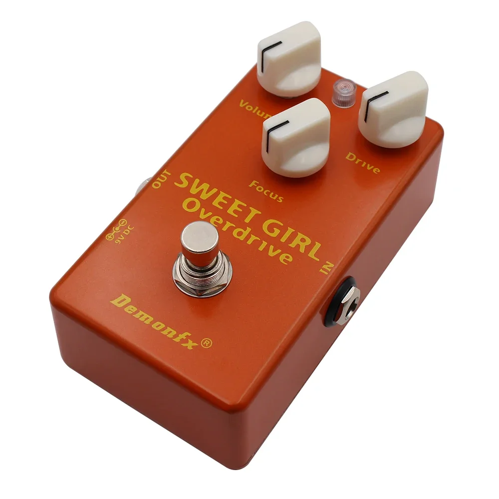 Demonfx Dynamic Low Gain Overdrive Guitar Effect Pedal with 3 Control Knobs VOLUME/DRIVE/FOCUS Sweet Girl view 5