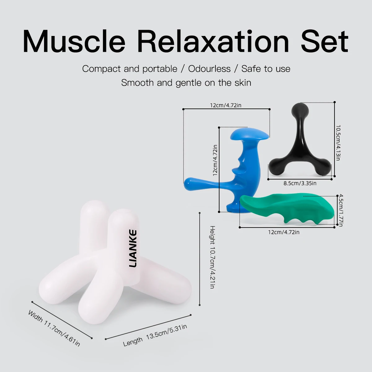 3-in-1 Full-Body Relaxation Tool Set Thumb-Style Trigger Point Massager for Soreness Relief in Fascia And Muscles