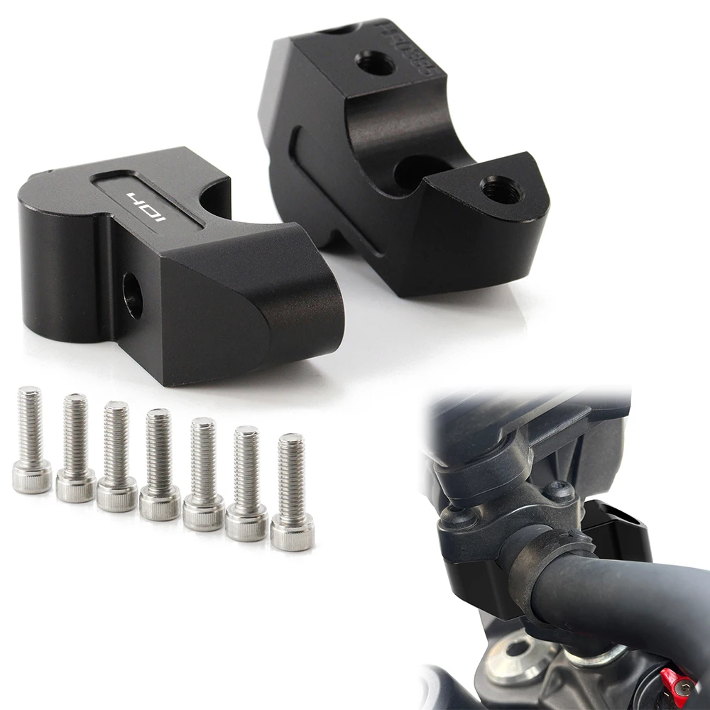 

Motorcycle Handlebar Mount Riser Clamp Offset Fit For Husqvarna Vitpilen / Svartpilen 401 2024-2025 For KTM Duke 390 2024-2025