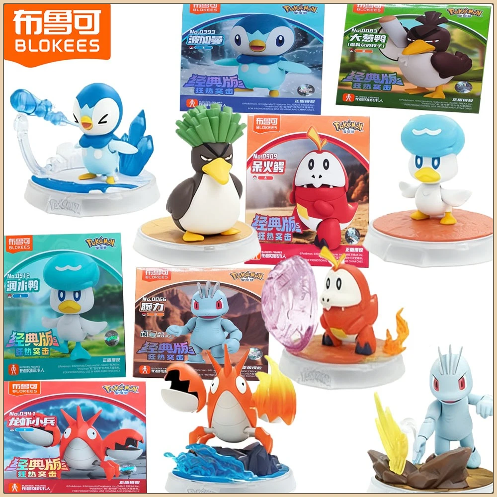 Original BLOKEES Pokemon Classic Version S Series Building Blocks Anime Character Splicing Movable Model Toys Boys Girls Gifts