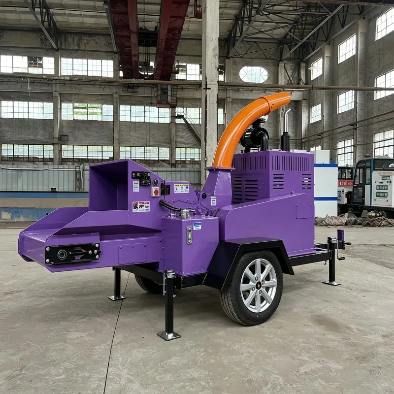 Competitive Price Industrial Wood Chip Crusher Making Sawdust Diesel Wood Shredder Machine Heavy Duty Branch Processing CE