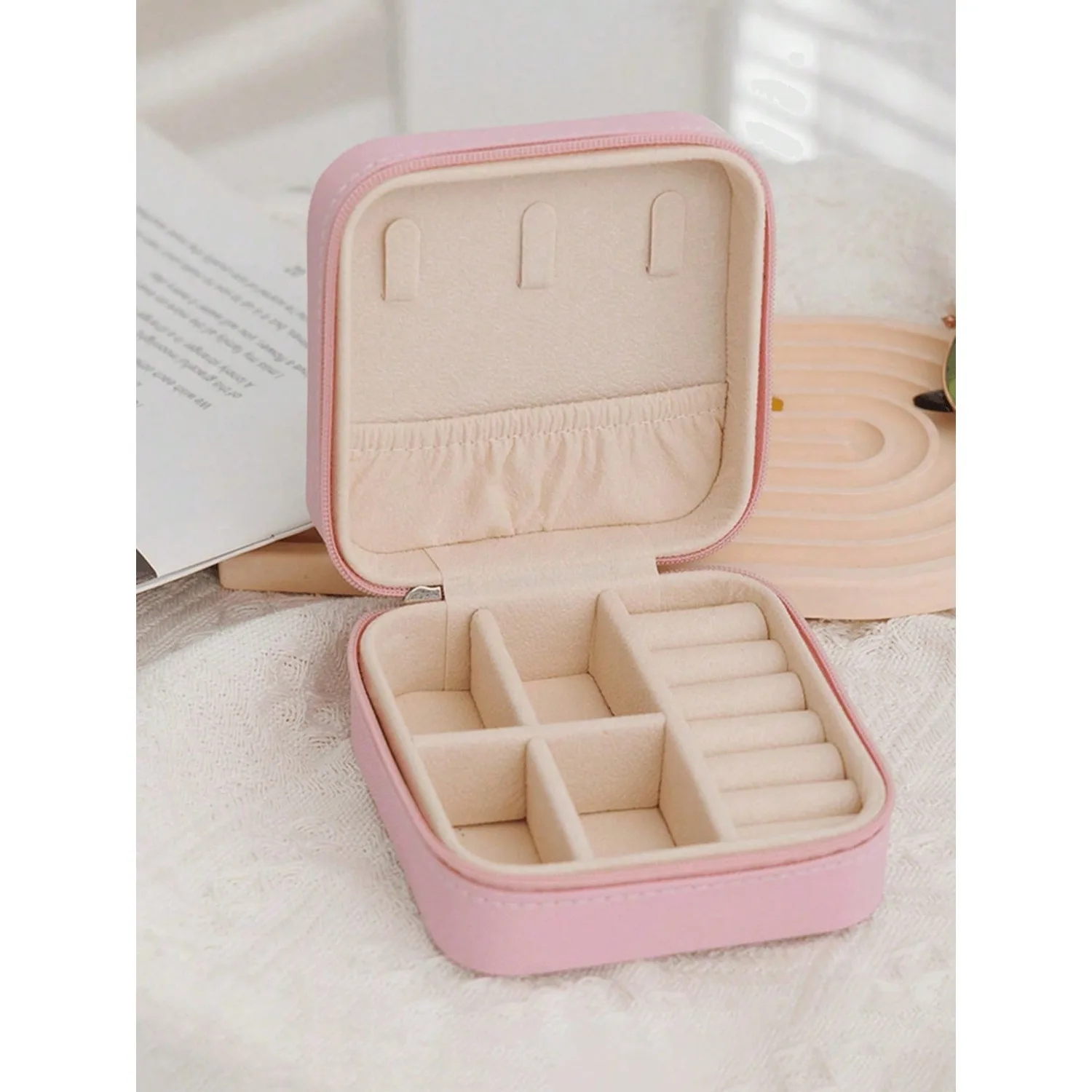 Minimalist Leather Jewelry Box With Lid, Large Capacity Portable Travel Jewelry Organizer, Waterproof Leather Jewelry Storage
