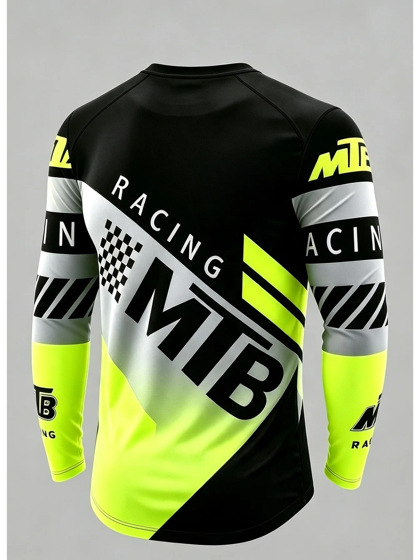 Men's 3D-Printed Motocross Long-Sleeve Jersey – Stylish, Comfortable, Quick-Drying, and Breathable MTB Riding Shirt