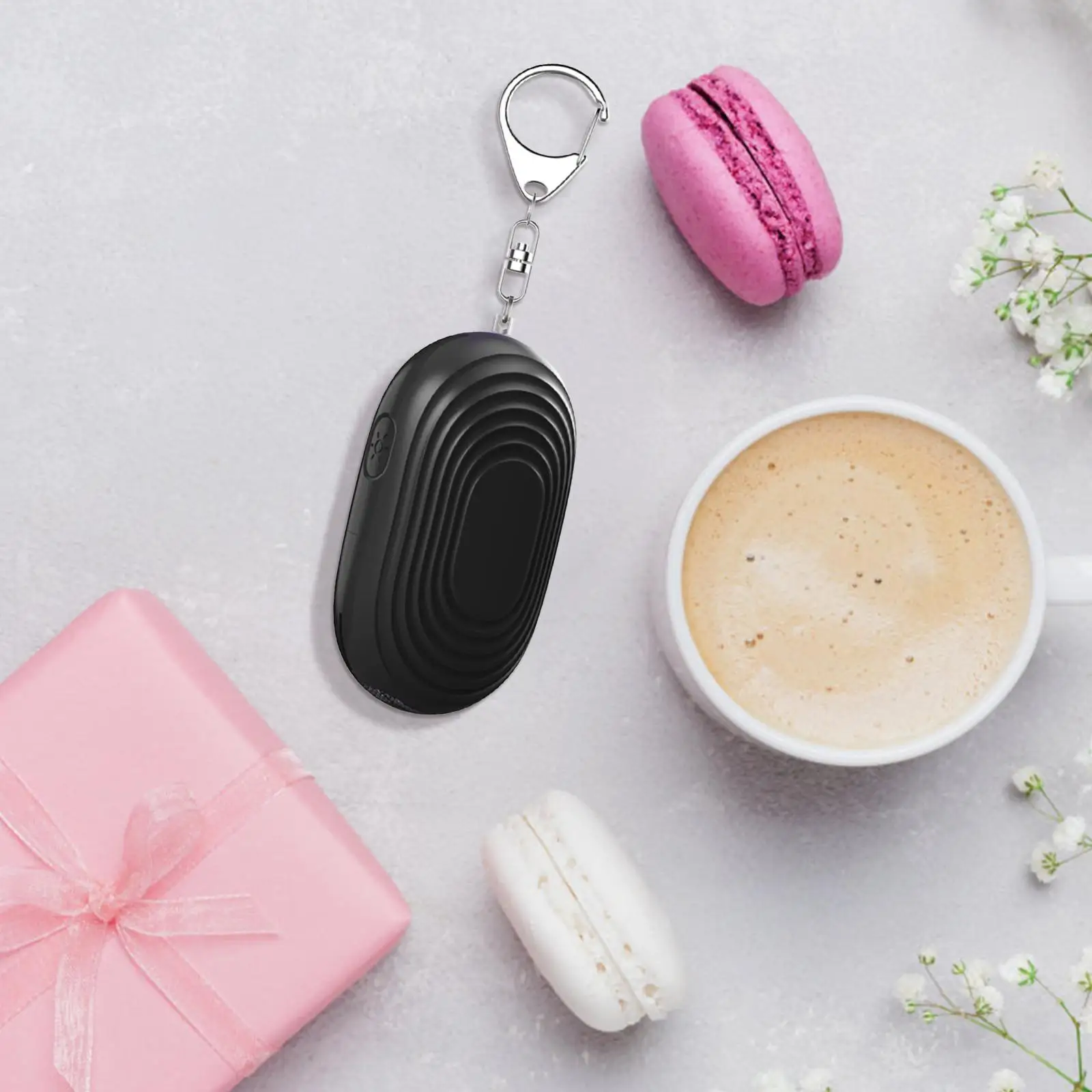 Alarma Personal segura con luz LED nocturna para mujer, llavero de alarma de seguridad de 120dB para senderismo, viajes, correr de noche, acampar