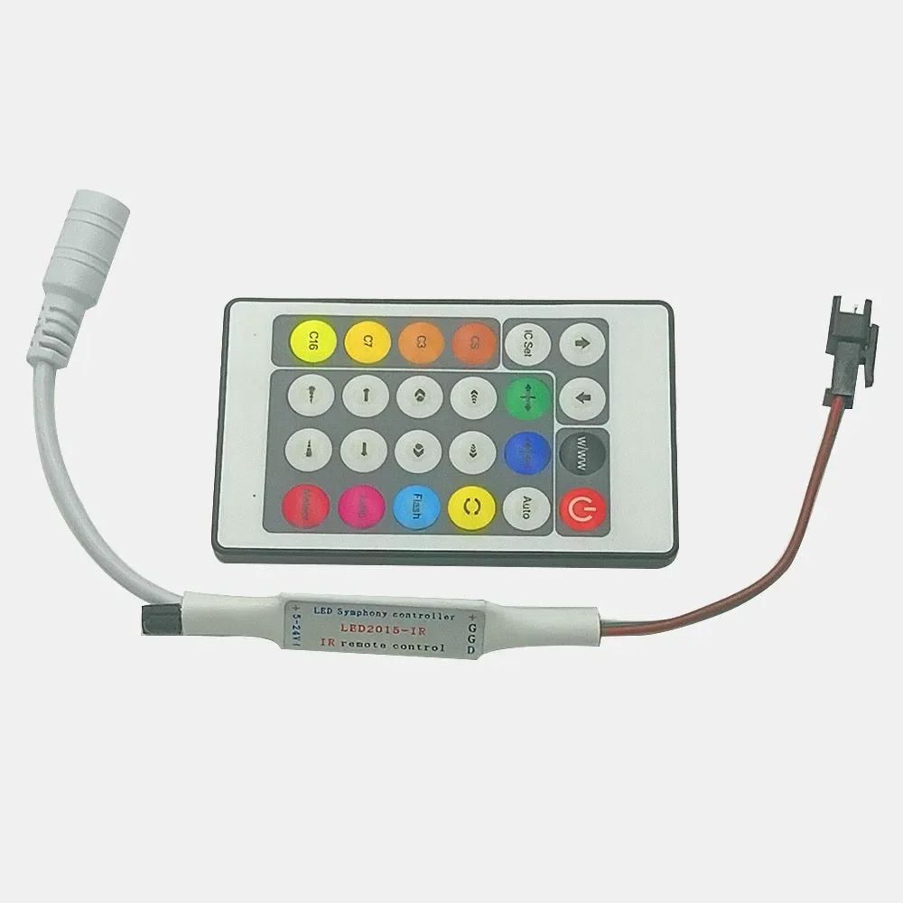 Mini RF DC5-24V 24 Key WS2811 WS2812 1903 16703 Phantom LED Light Bar Controller Rgb Led Strip  Homekit  Wifi Led Controller