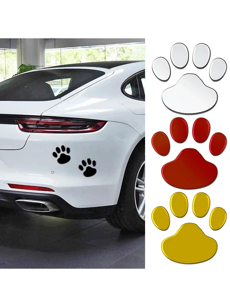 

3D-наклейки с лапами животных: собаки, кошки, крутой дизайн, отпечатки лап медведя, наклейки-следы для автомобиля, мотоцикла, новые 2026