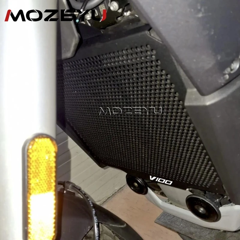 Radiator Guard For Moto Guzzi Stelvio 1000 V100 Mandello S 2023 2024 2025 2026 Radiator Grill Cover Protector Side Stand Enlarge