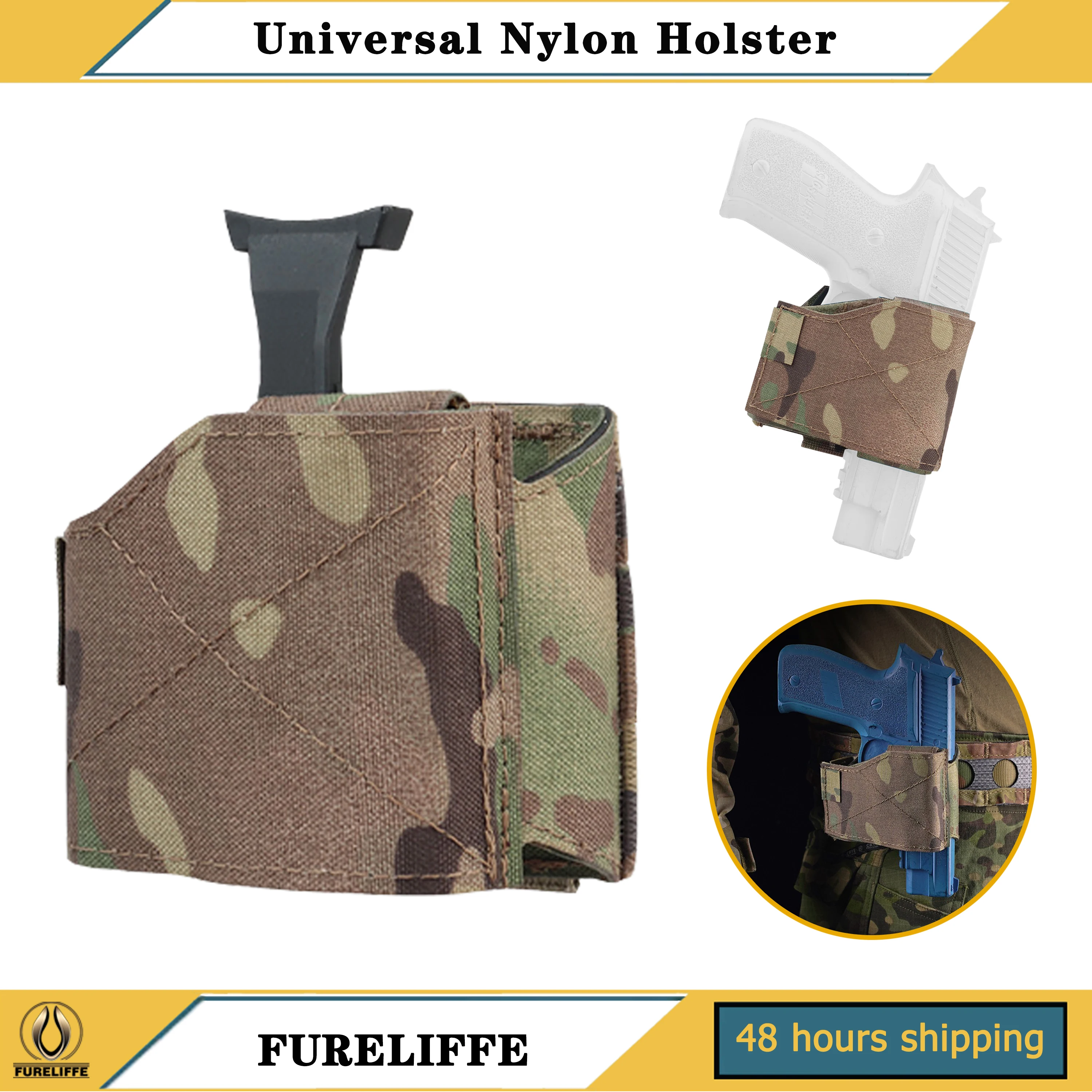 Hunting Release Holster Suitable For MOLLE Plate Carrier And Belt，Gunnery Exercise Activity Handgun Equipment，Hunting Holster