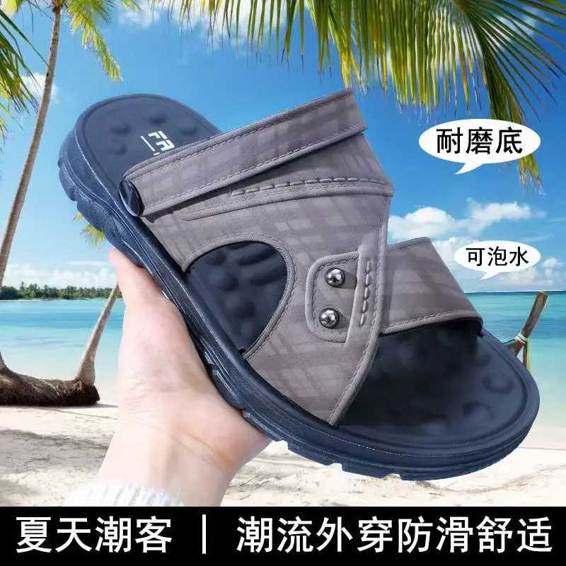 Summer casual men's outer wear wear wear wear-resistant light and non-slip one shoe dual-purpose cool breathable and comfortable