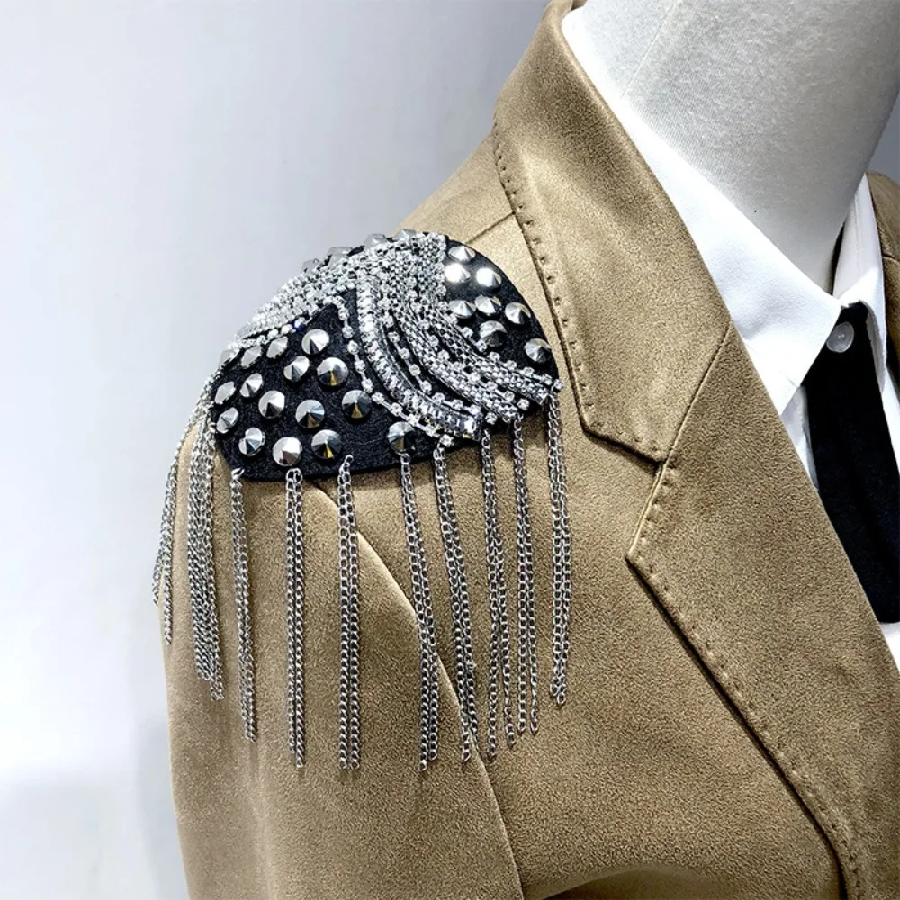 Jewelry Epaulets Shoulder Board Rhinestone Punk Shoulder Flash Shiny Crystal Theatre Armband Girl